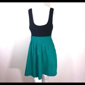 Express Color Block Jersey Fit and Flare Dress